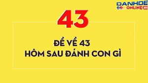 Đề về 43 hôm sau đánh con gì? Giải mã con số 43 trong giấc mơ