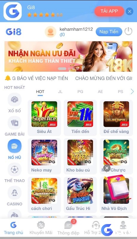 Nổ hũ tại web cược cung cấp đa dạng các trò chơi