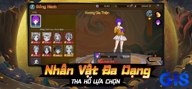 Nhân vật trong game đa dạng dựa trên bộ truyện tranh Naruto