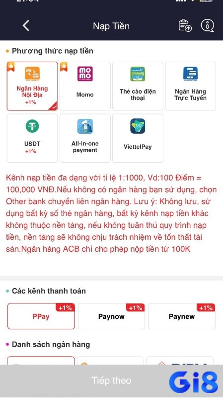 Nạp rút nhanh gọn là minh chứng cho sự uy tín của web cược